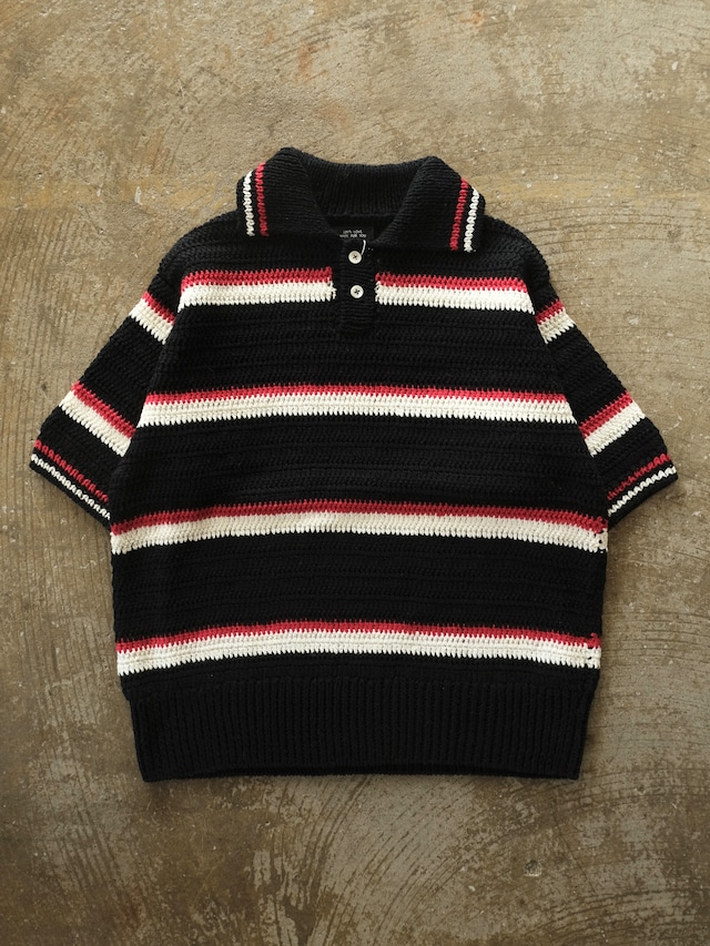 【RICE NINE TEN】 Crochet Hand Knit Polo Shirt