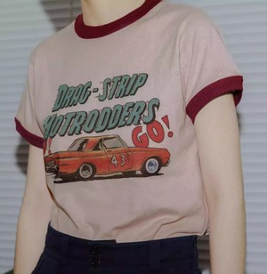 リンガークルーネック プリントTシャツ   F0019