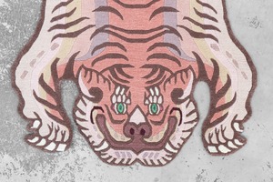 Tibetan Tiger Rug 《Sサイズ•ウール・オリジナル4・春の桜餅533》チベタンタイガーラグ