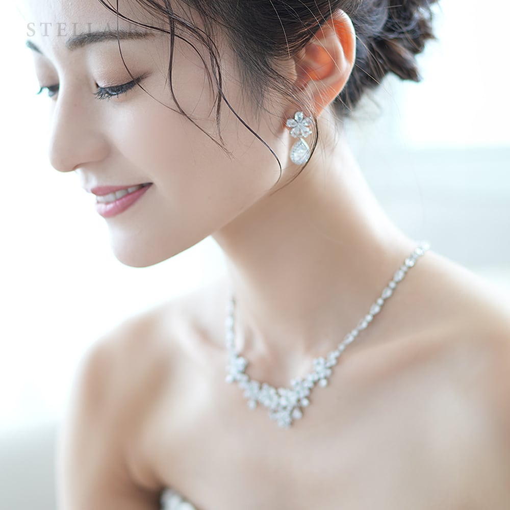 受注生産品】キュービックジルコニア ウェディングジュエリーセット