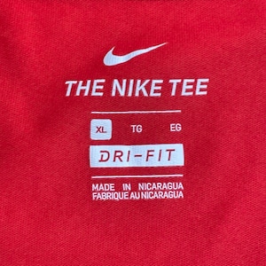 【NIKE】カレッジロゴ セミノール州立大学 ロンT ロングTシャツ 長袖Tシャツ SEMINOLE STATE ロゴ プリント X-LARGE ビッグサイズ DRI-FIT ナイキ スウッシュ レッド US古着