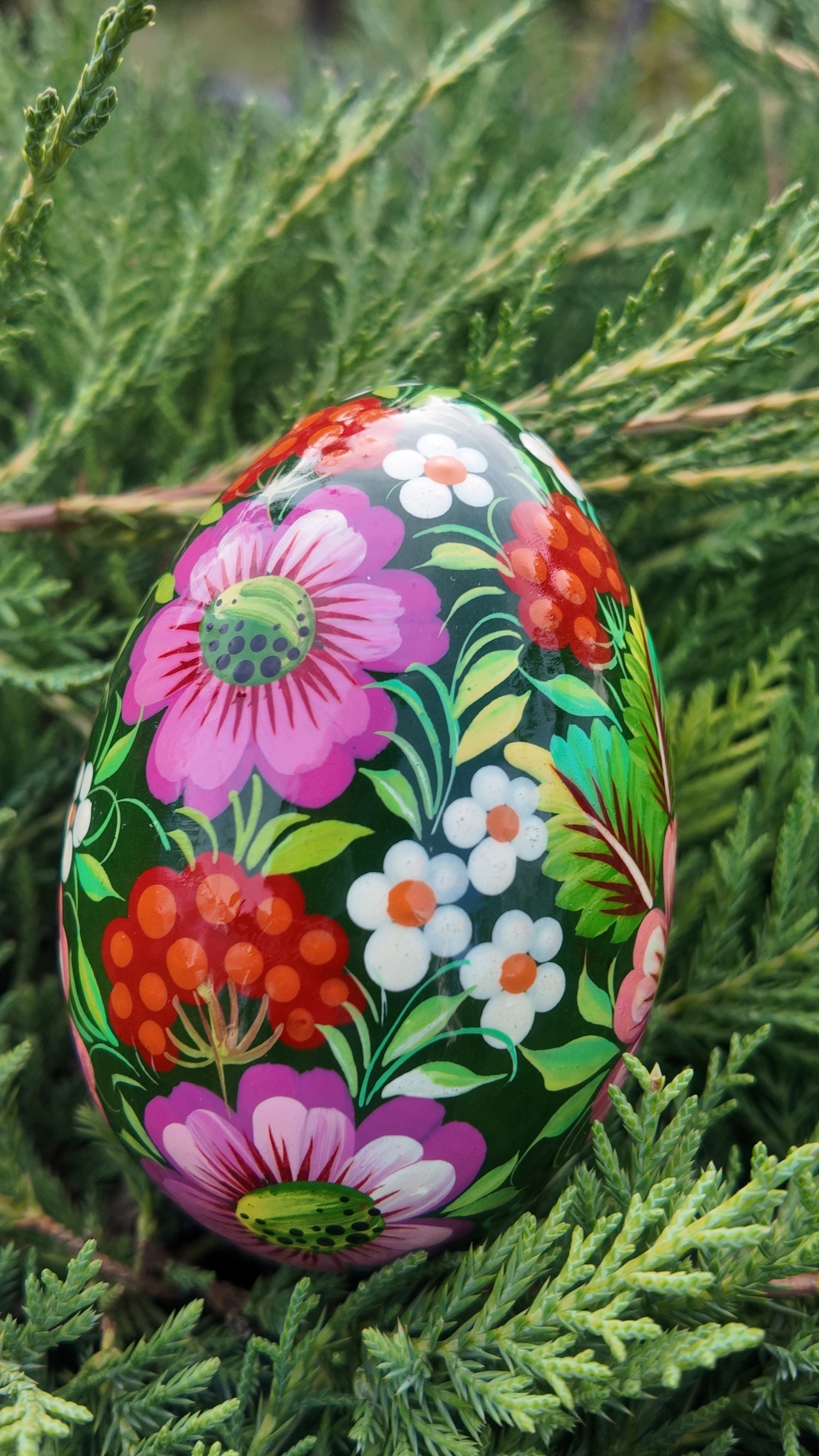 【売約済み】プィサンカ・土台付き（イースター・エッグ）13cm（Timoshenko作） - 4