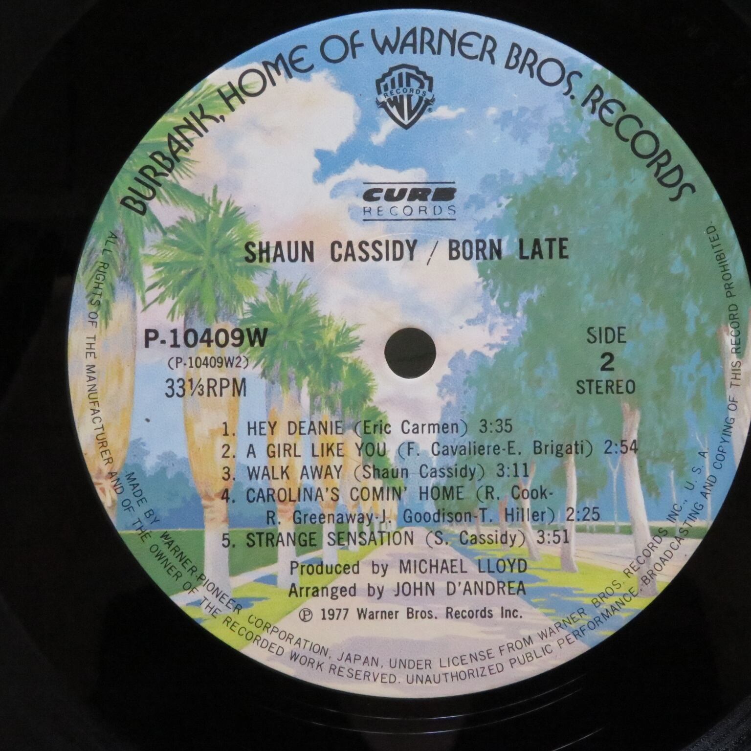 Shaun Cassidy / Born Late [P-10409W] - 画像5
