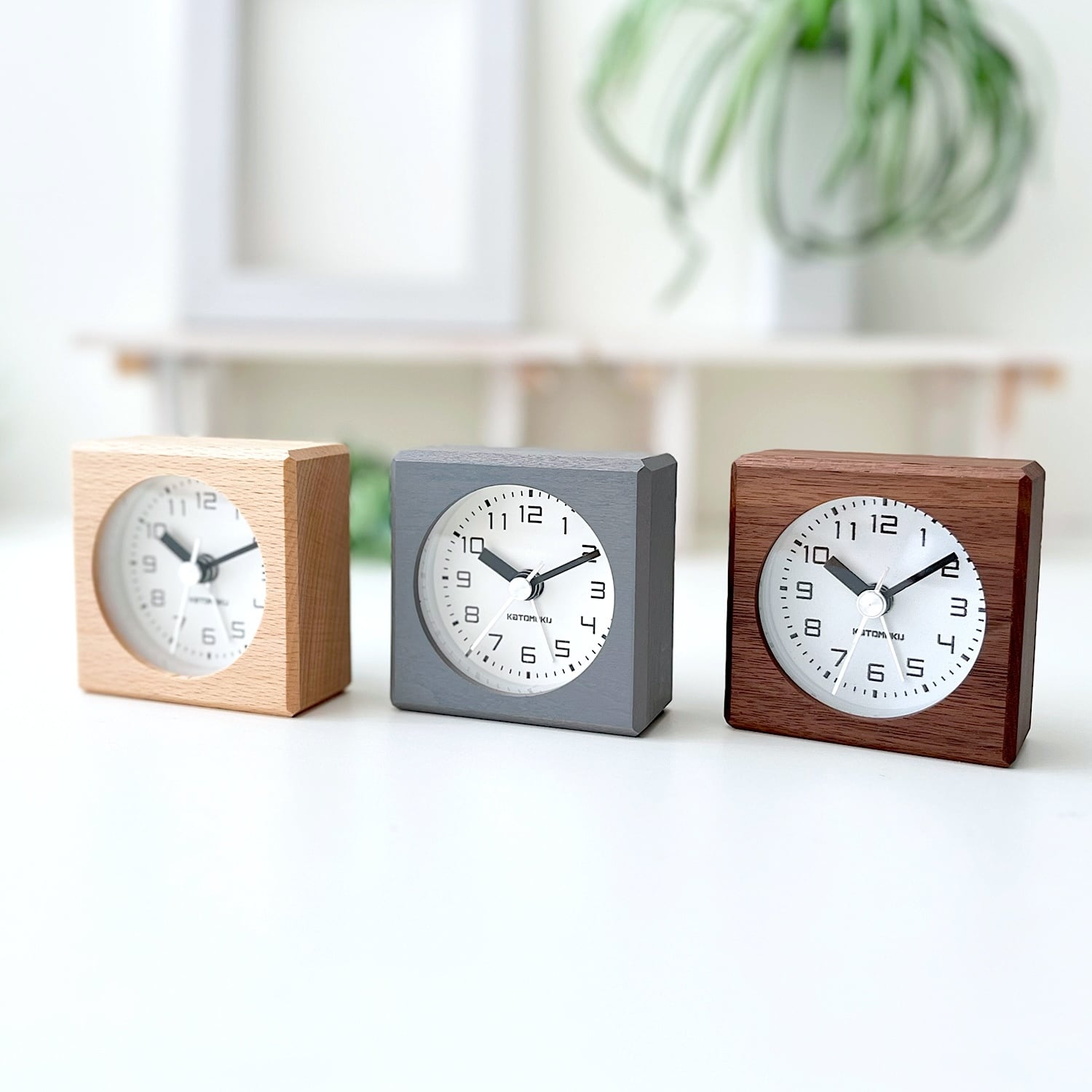 KATOMOKU Alarm Clock 7 グレー km-99GR アラーム時計 目覚まし時計