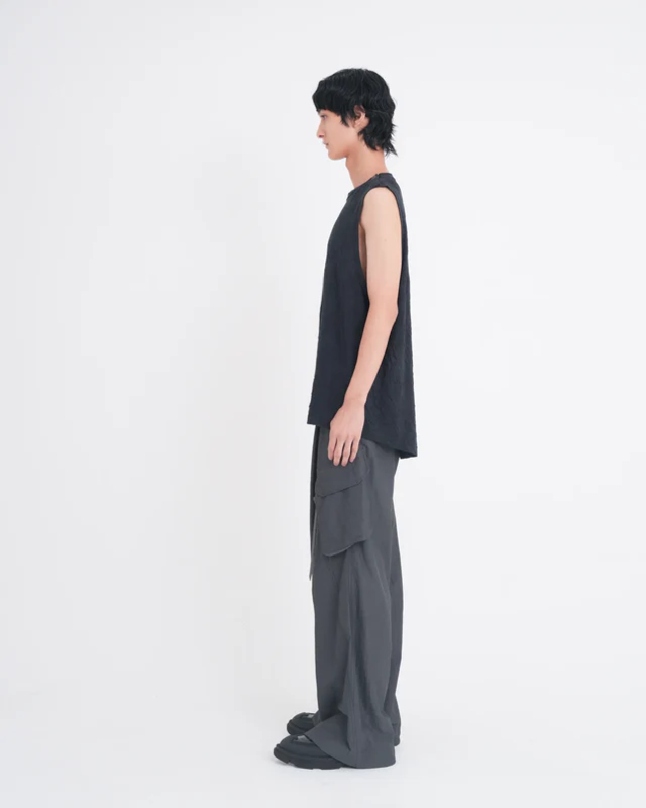 【26SS】Tamme タム / ナイロンスラックスパンツ /NYLON PCS COMBAT SLACKS GREY - 4