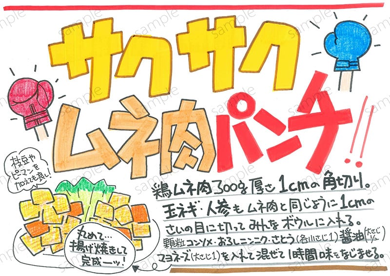 レシピ・サクサク、ムネ肉パンチ！