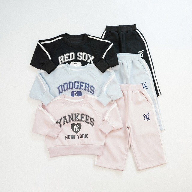 【秋作】英字柄カジュアルセットアップ