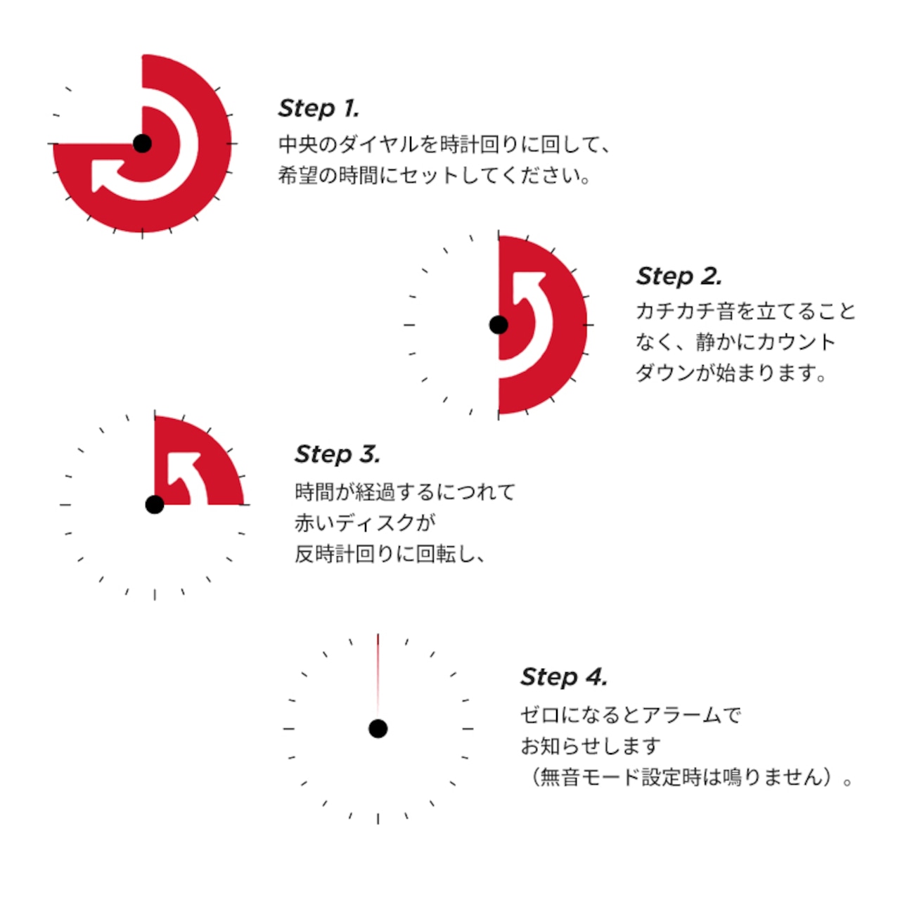 LABNTOOL タイムタイマー 60分(おまけ電池付き)