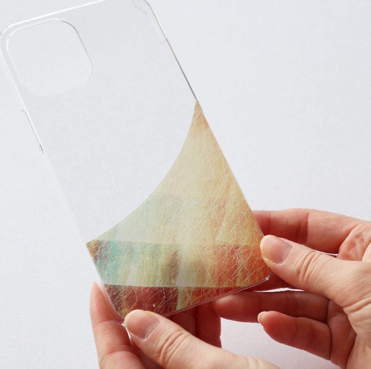 【iPhone12ProMax/OUTLET】糸塗 - 和風 iPhone クリアケース(ハード)