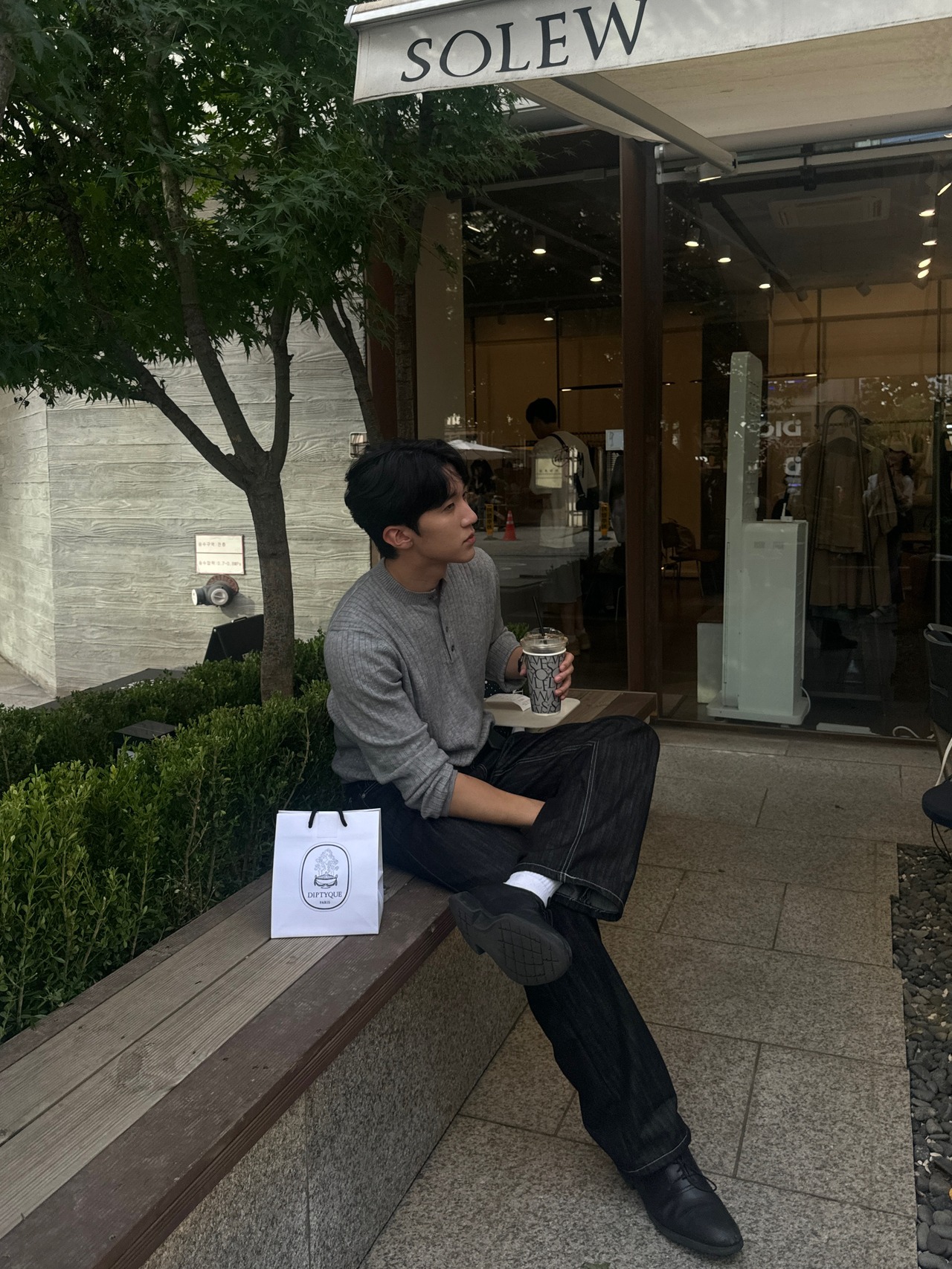 【Muscle Fit】Cashmere Ribbed Henley Neck Knit (5color) - 9