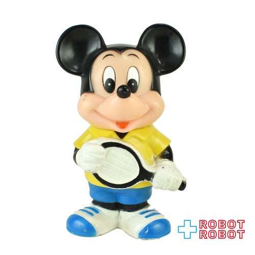 三菱銀行 ディズニー ミッキーマウス テニス ソフビ貯金箱