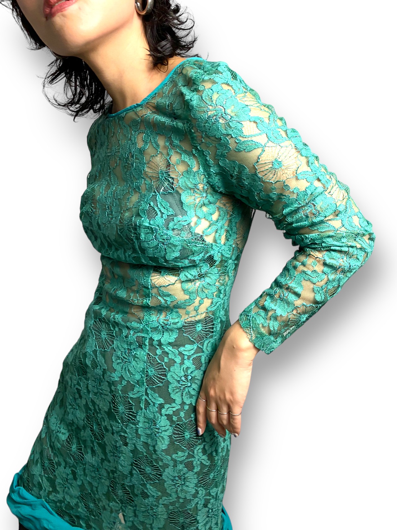 Laced design vintage dress