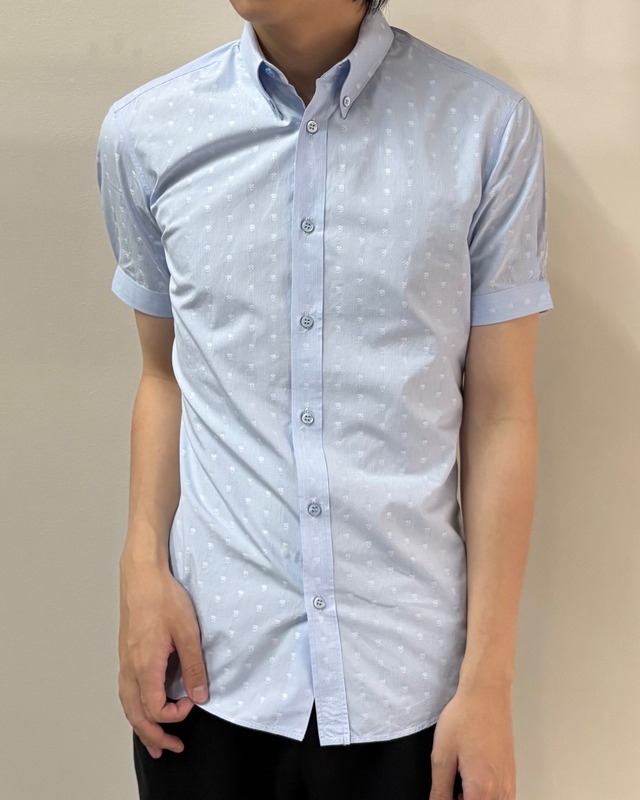 【ALEXANDER McQUEEN】skull dots half sleeve shirt