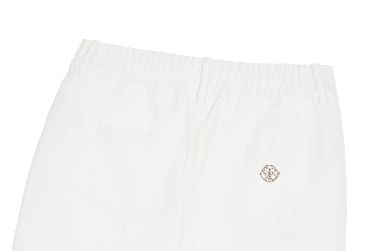 GOXO ゴーエックスオー エッセンシャルブーツカットパンツ ホワイト