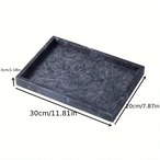 トレイ 小物収納 スクエア トレー  コスメ 化粧品 小物 スキンケア バスルーム リビング 大理石 黒 ブラック おしゃれ 北欧