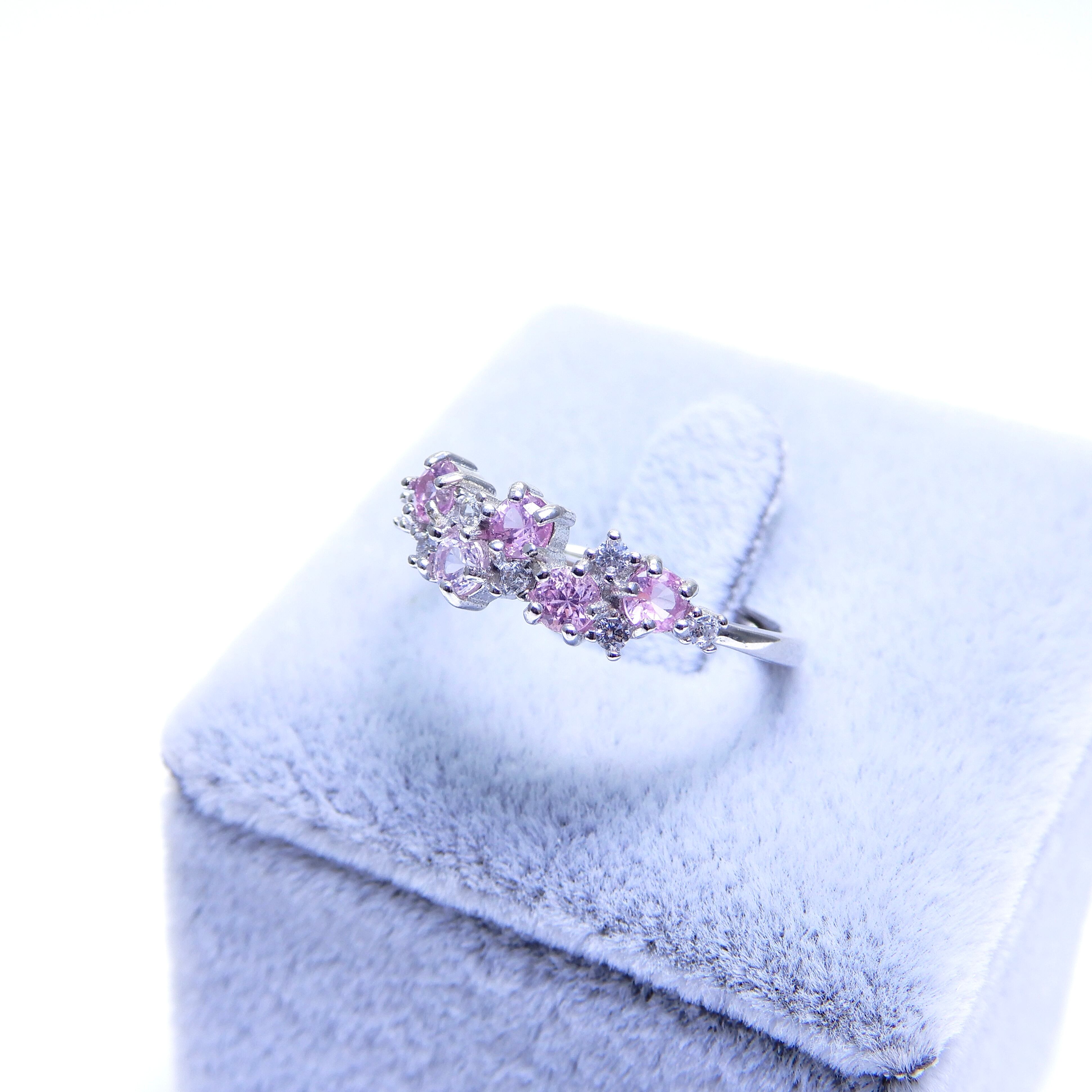 リースRing♦︎非加熱サファイア♦︎WGカラー《0103》