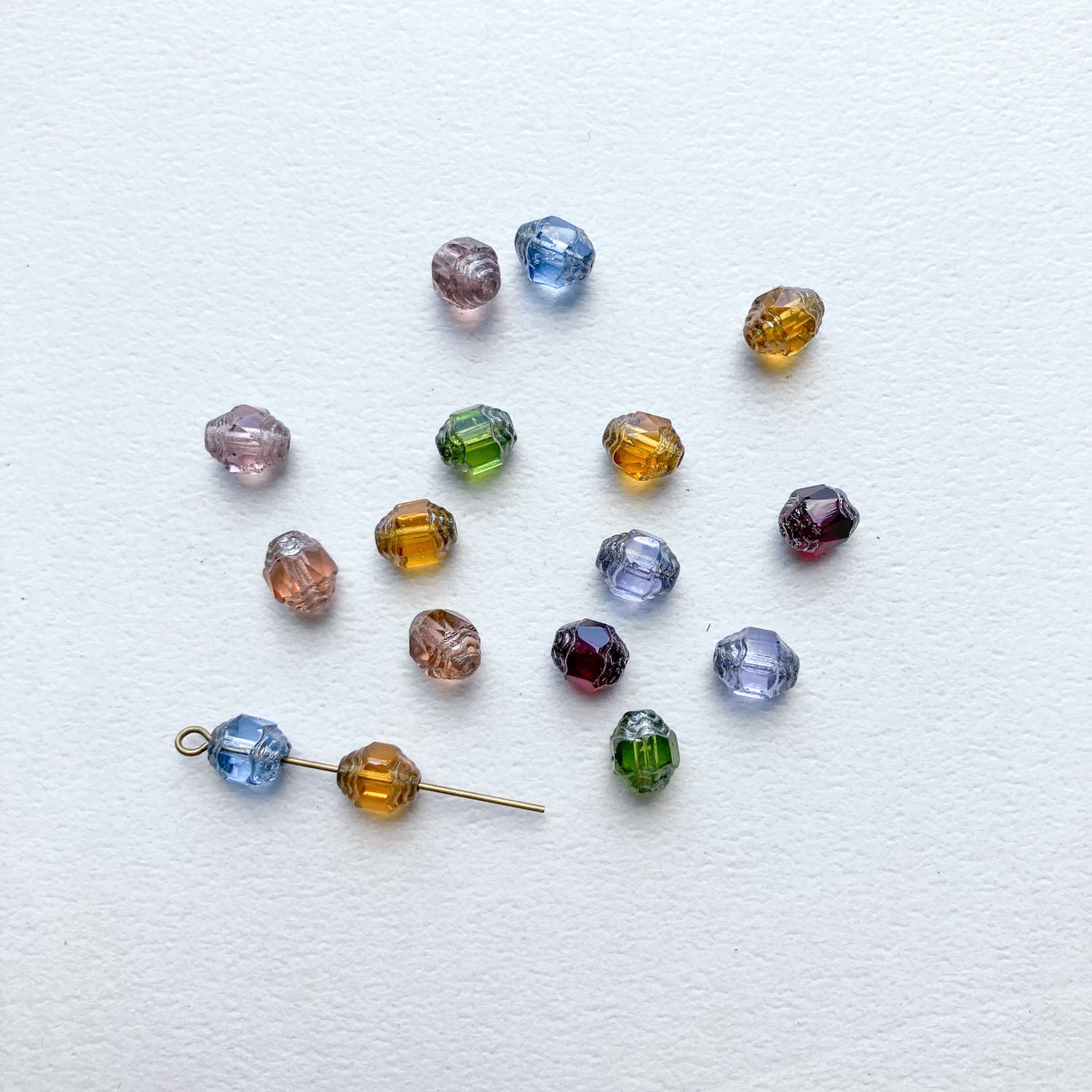 再入荷〉シルバー波模様チェコビーズパック（6p） | Dua-アクセサリー