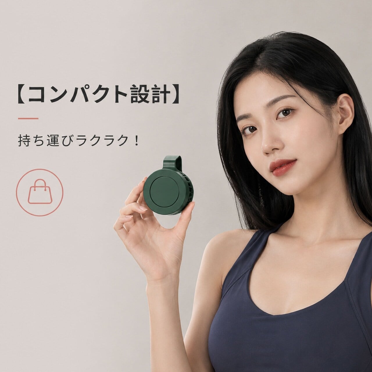 J68 .【充電式】クリップファン 3段階風量調節 360°送風 静音設計 超