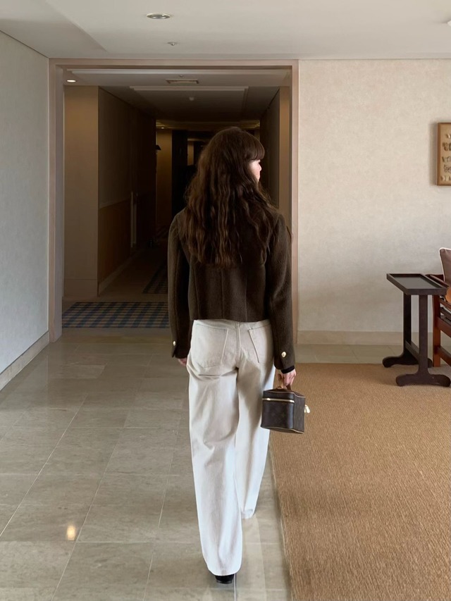 (予約) LIFFEY / Boucle wool tweed jacket 2color