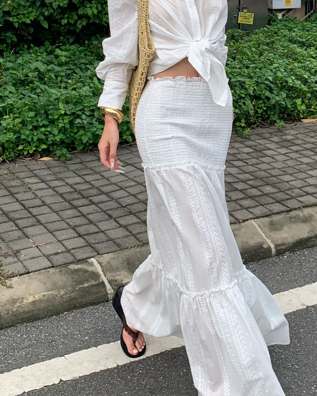 レースマキシスカート S25499