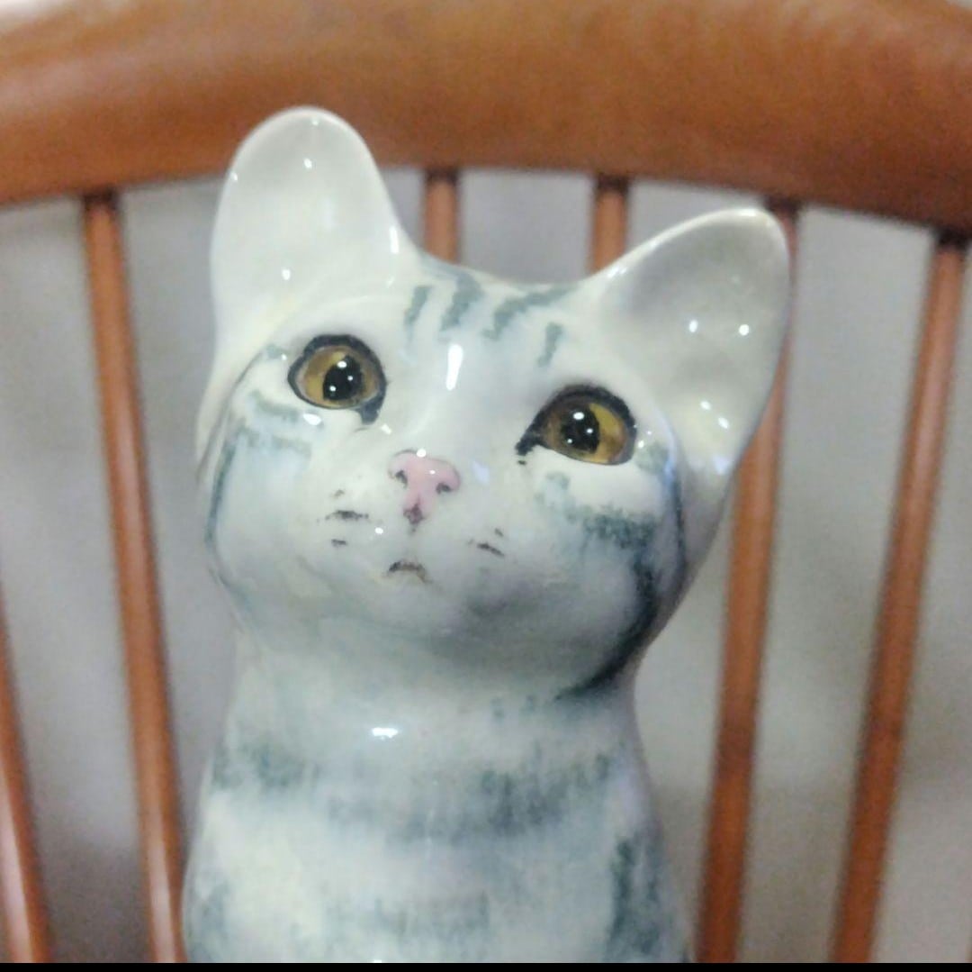 イングランド ヴィンテージ「陶芸家ジェニー・ウィンスタンレイの猫