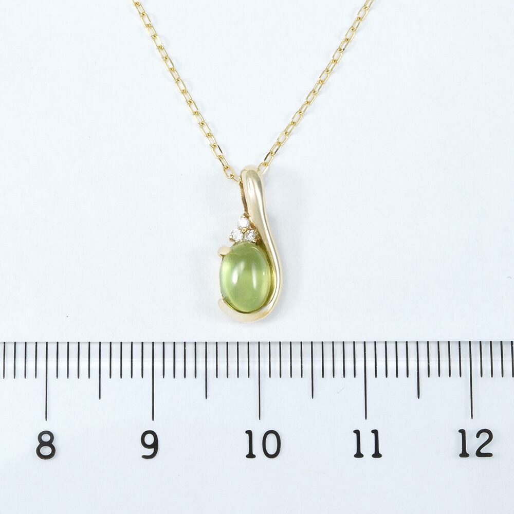ペリドット ダイヤ ペンダントトップ K10イエローゴールド ノート