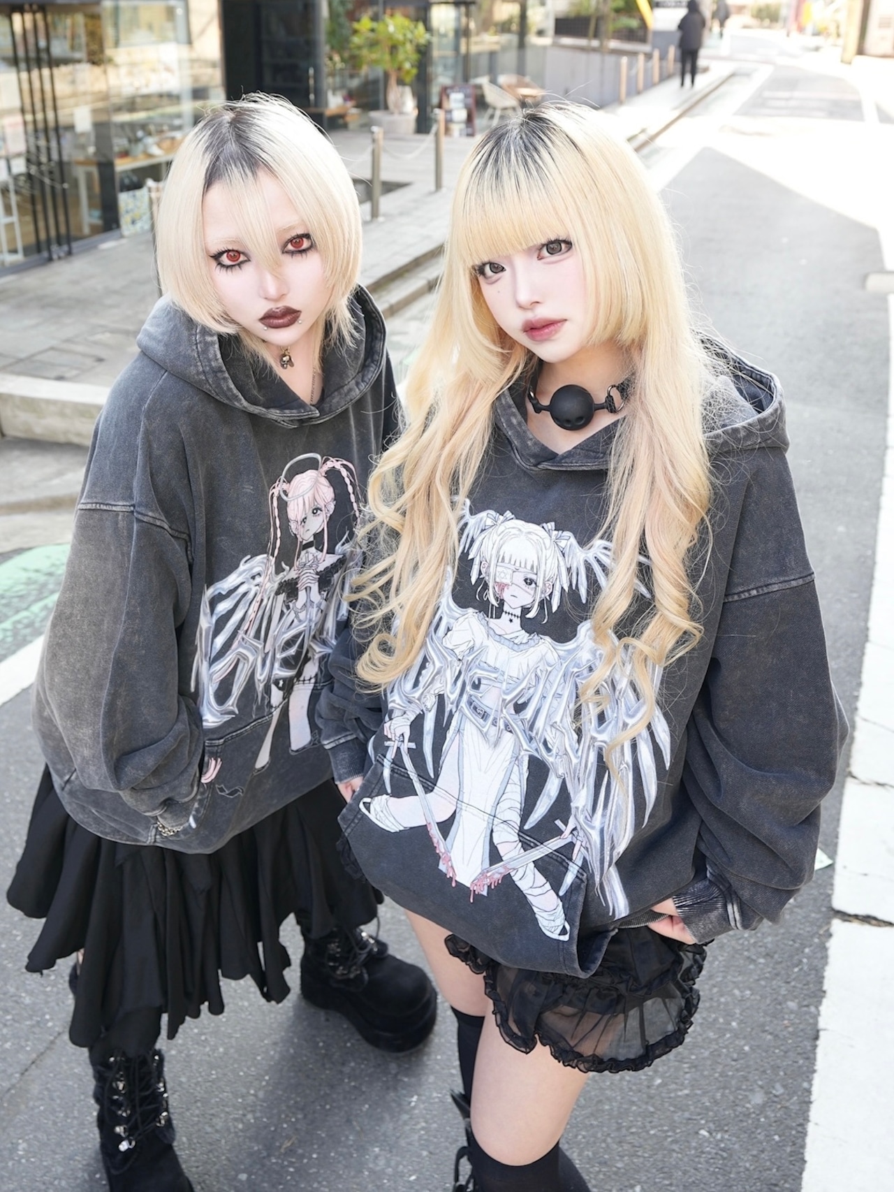 【LOVE KILLER】Killer black angel graphic hoodie by Yoshito