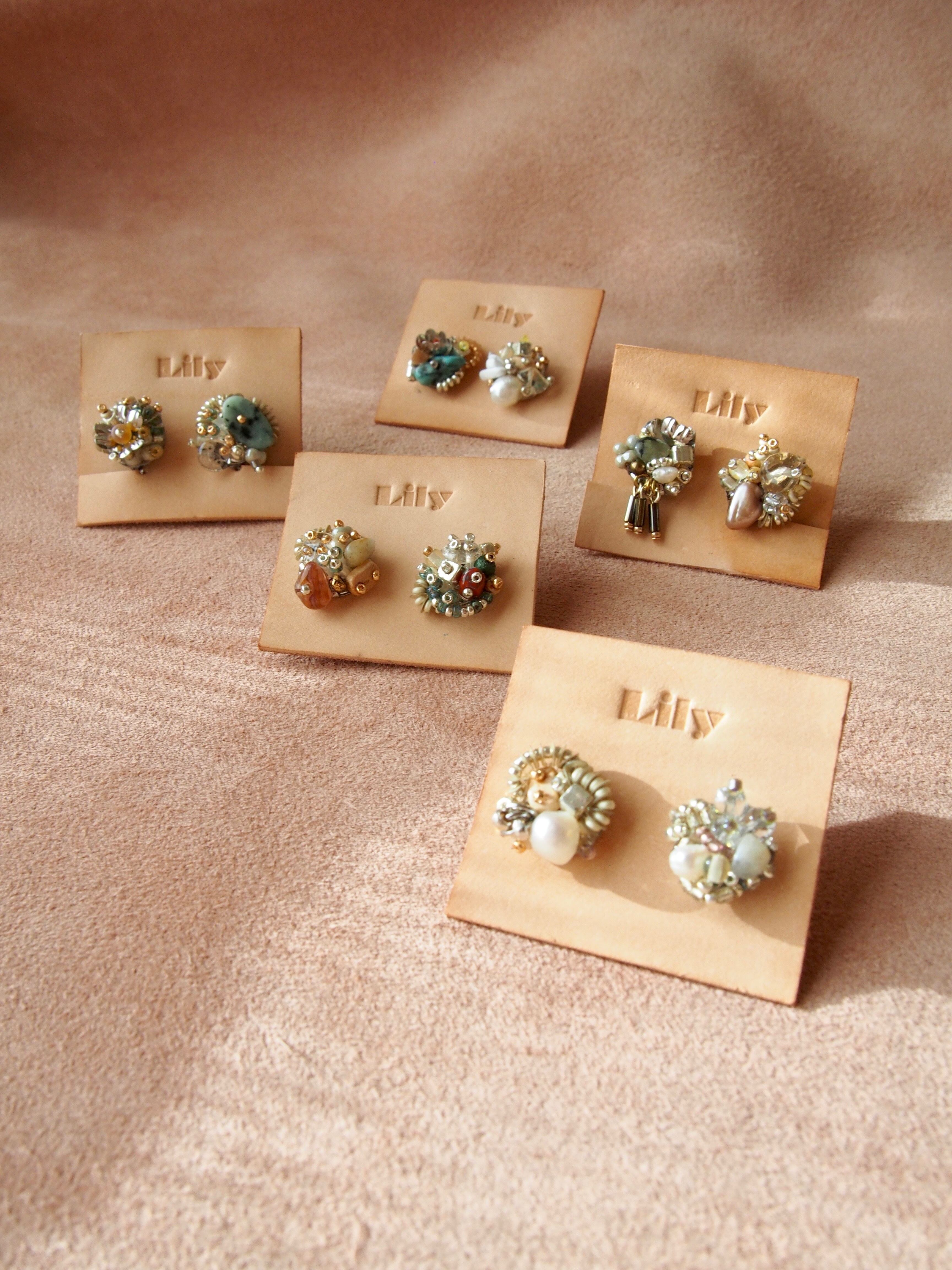 " mini collage earrings "