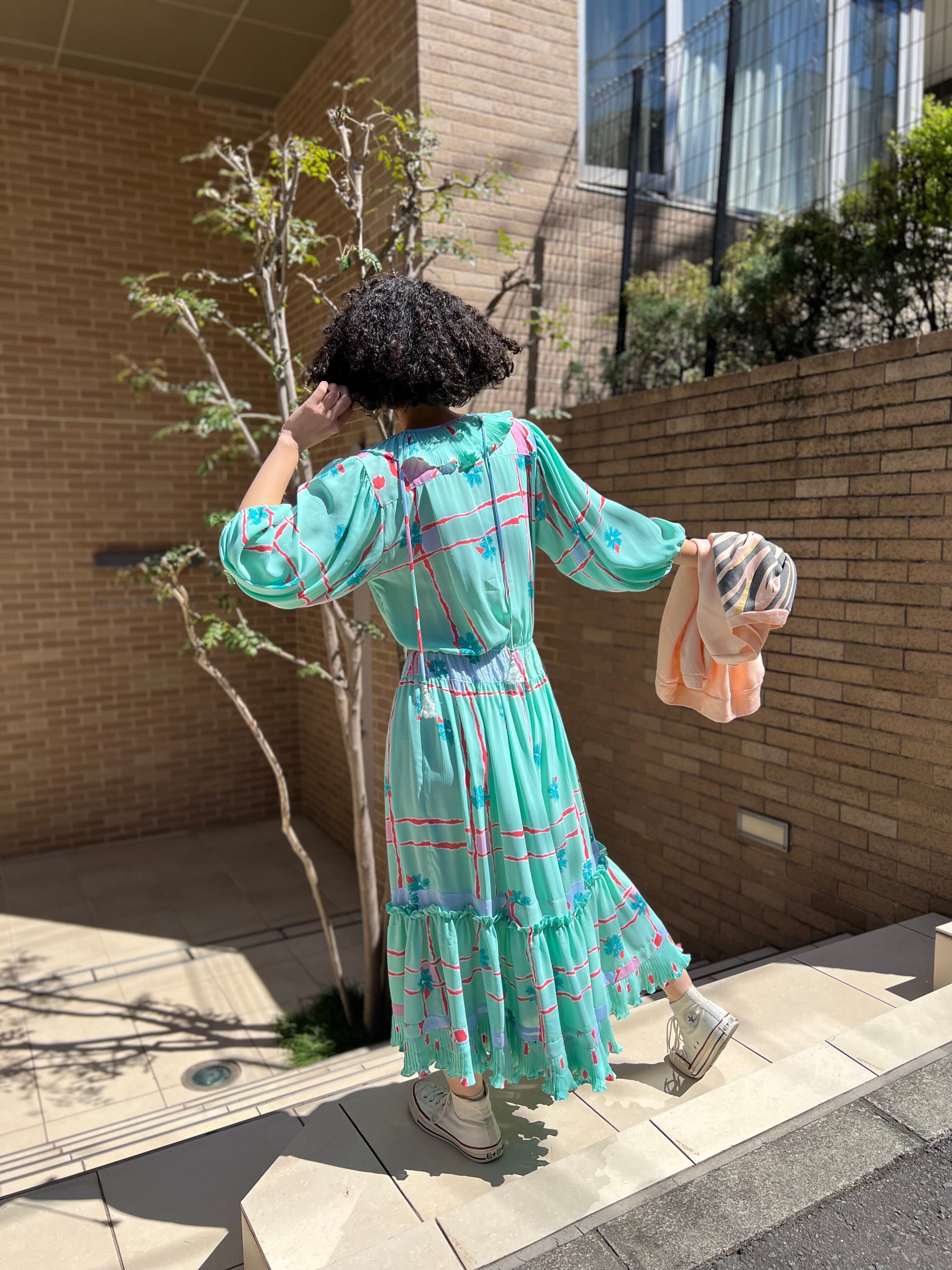 Diane freis mint green floral dress ( ダイアン フレイス ミント  