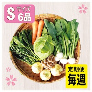 【毎週届く定期便】朝採れ→当日午後発送‼ 旬の高原野菜セット「Ｓサイズ」　お野菜５～６種類　大和高原の恵み♪（有機野菜・農薬不使用・減農薬）　