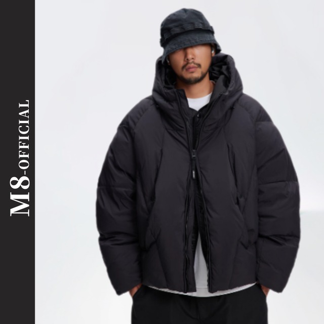 casual hood zipper padded jacket 2color M0559
