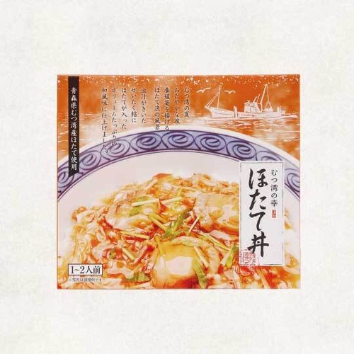 ほたて丼(Sticky sauce containing scallops served on a bowl of rice)