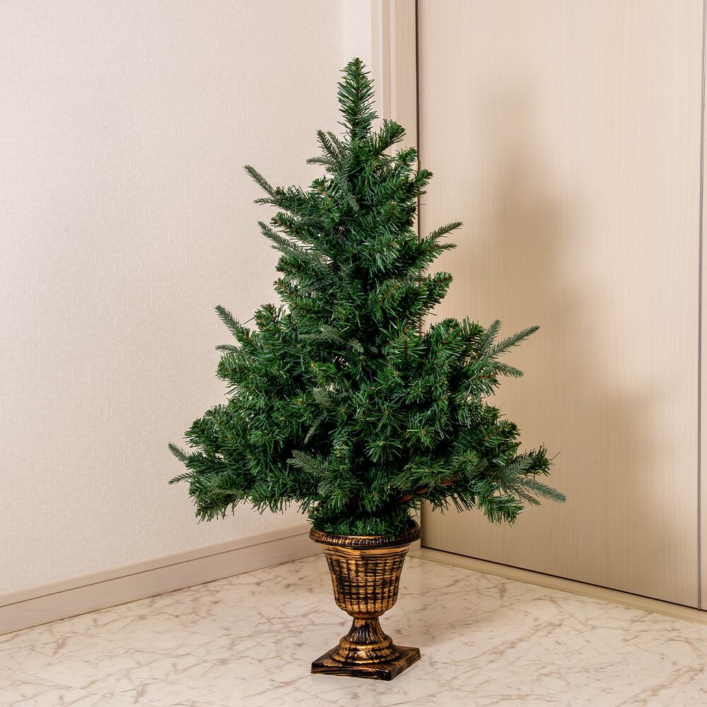 【90cm】ポット入りフレアークリスマスツリー（ヌードツリー）(10200) 一年中クリスマスのお店R-dott.〔アールドット〕