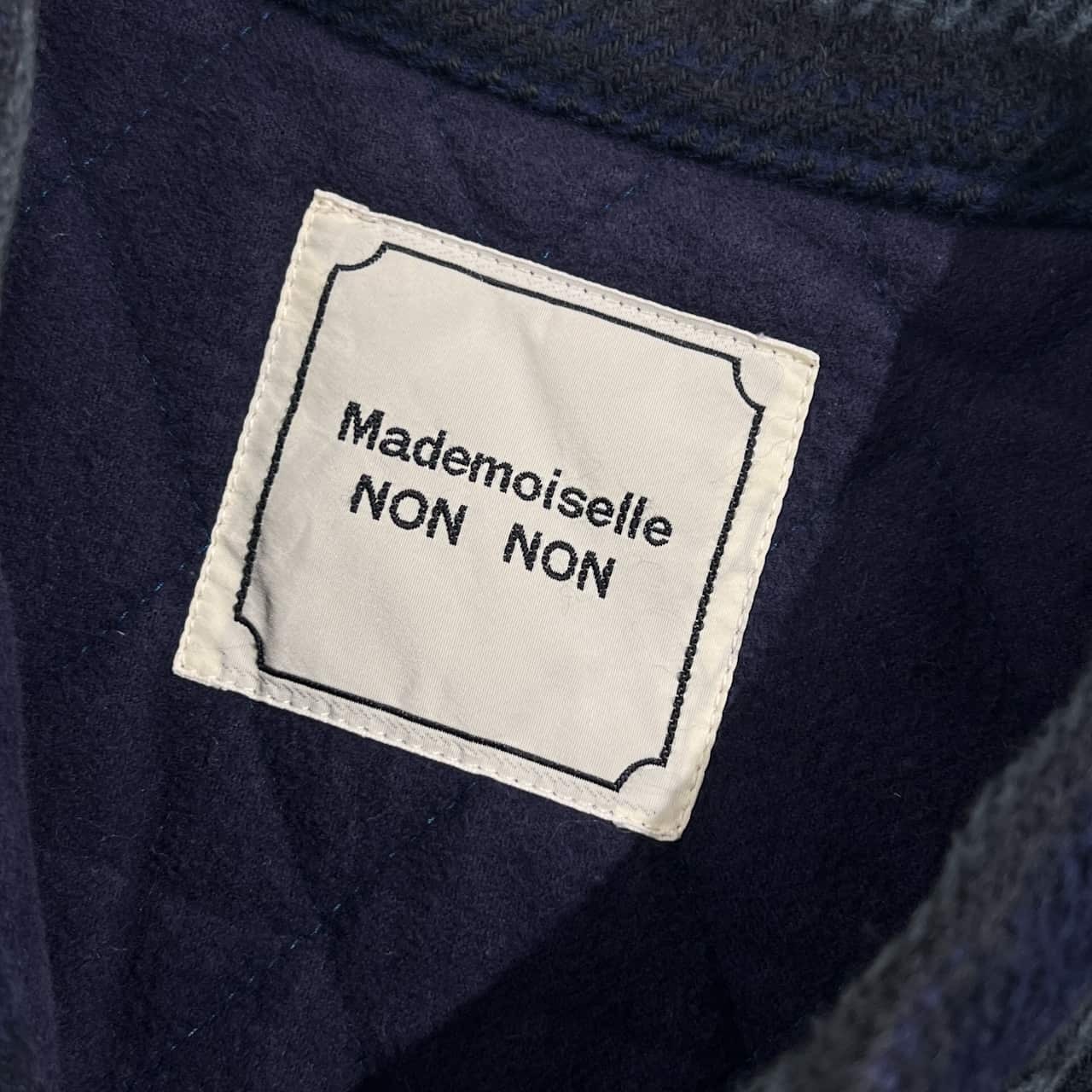 Mademoiselle NON NON マドモアゼルノンノン ボーダー 中綿 キルティング ジャケット/ネイビー系 レディース パパス
