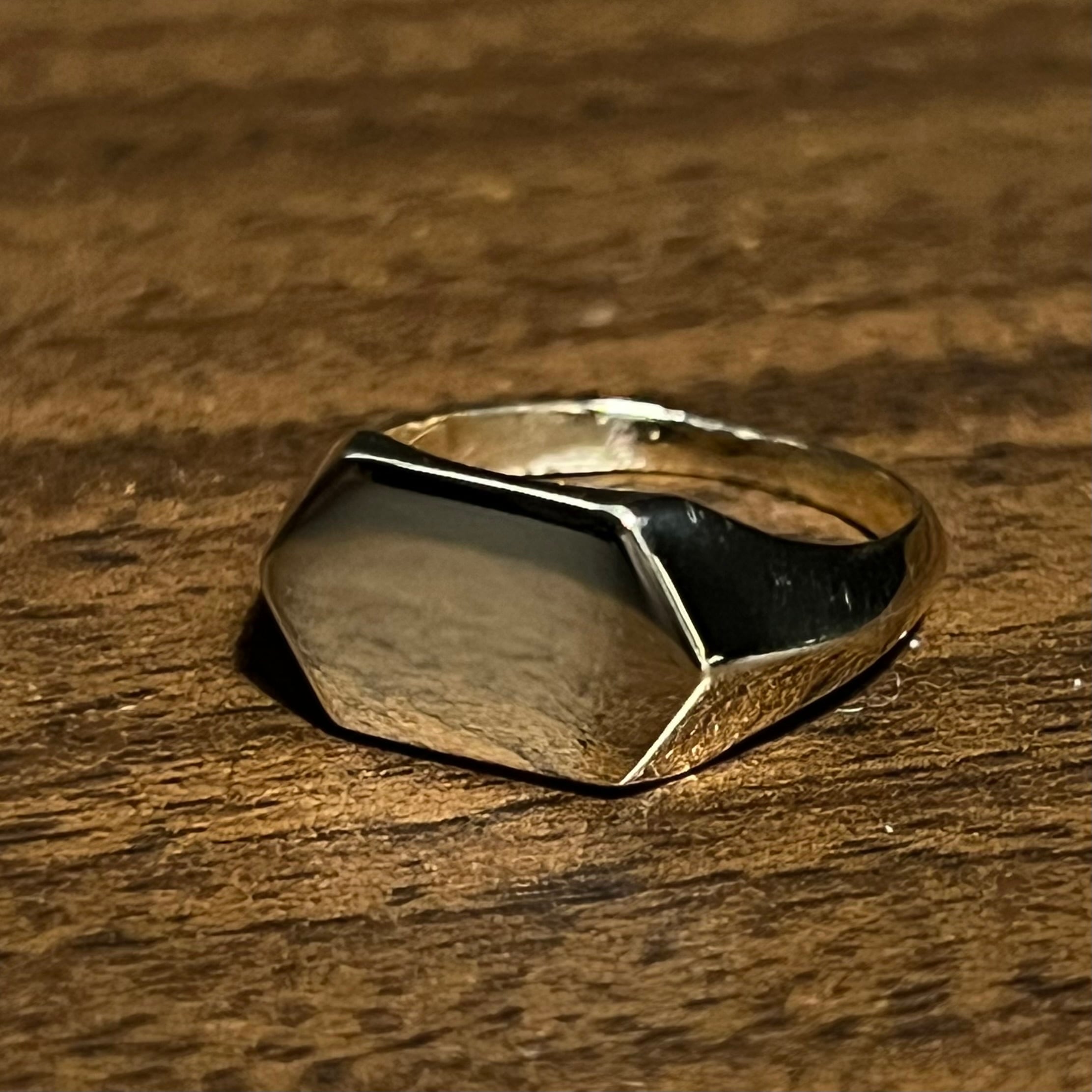 VINTAGE CARTIER 14K Gold Hexagon Signet Ring | ヴィンテージ