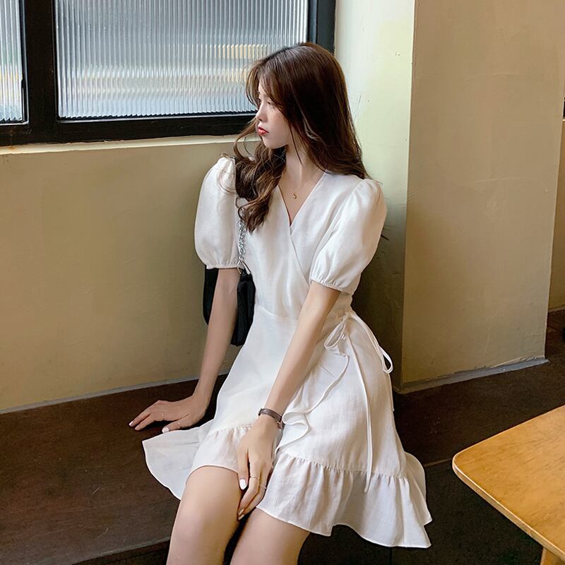 スカート スプリングスタイルスタンダードドレス レトロ 春物 試着室96208438868