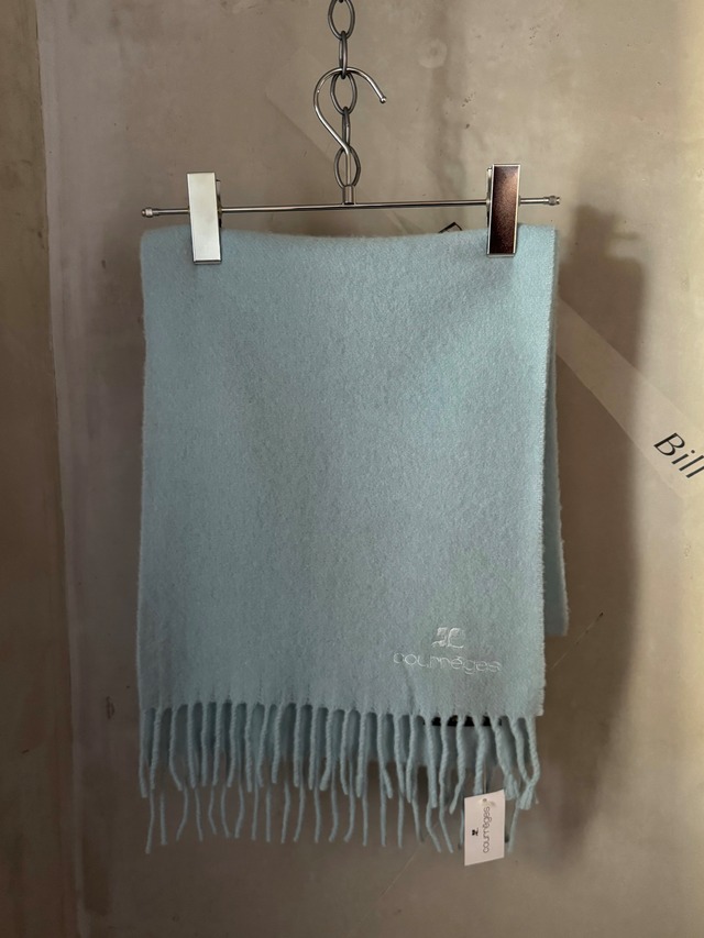 Courrèges ice blue logo muffler(dead stock)