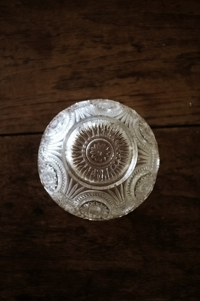 France antique 透明の星々とガラスボウル