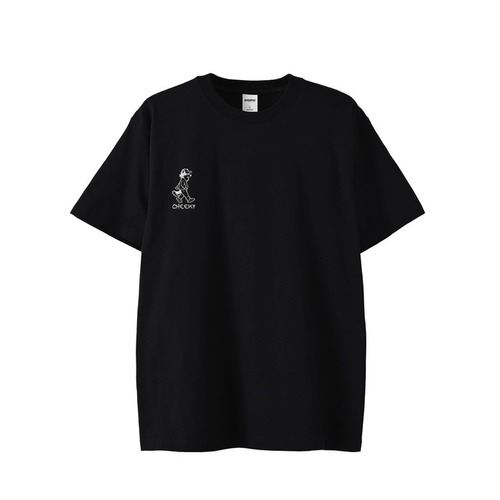 cheekyボーダーコリー　ワンポイント刺繍Tシャツ