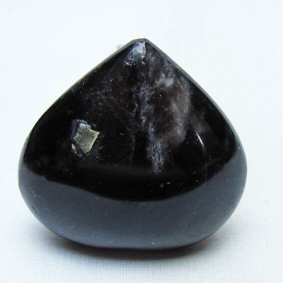 モリオン 置物 ハート 黒水晶 一点物 145-2052