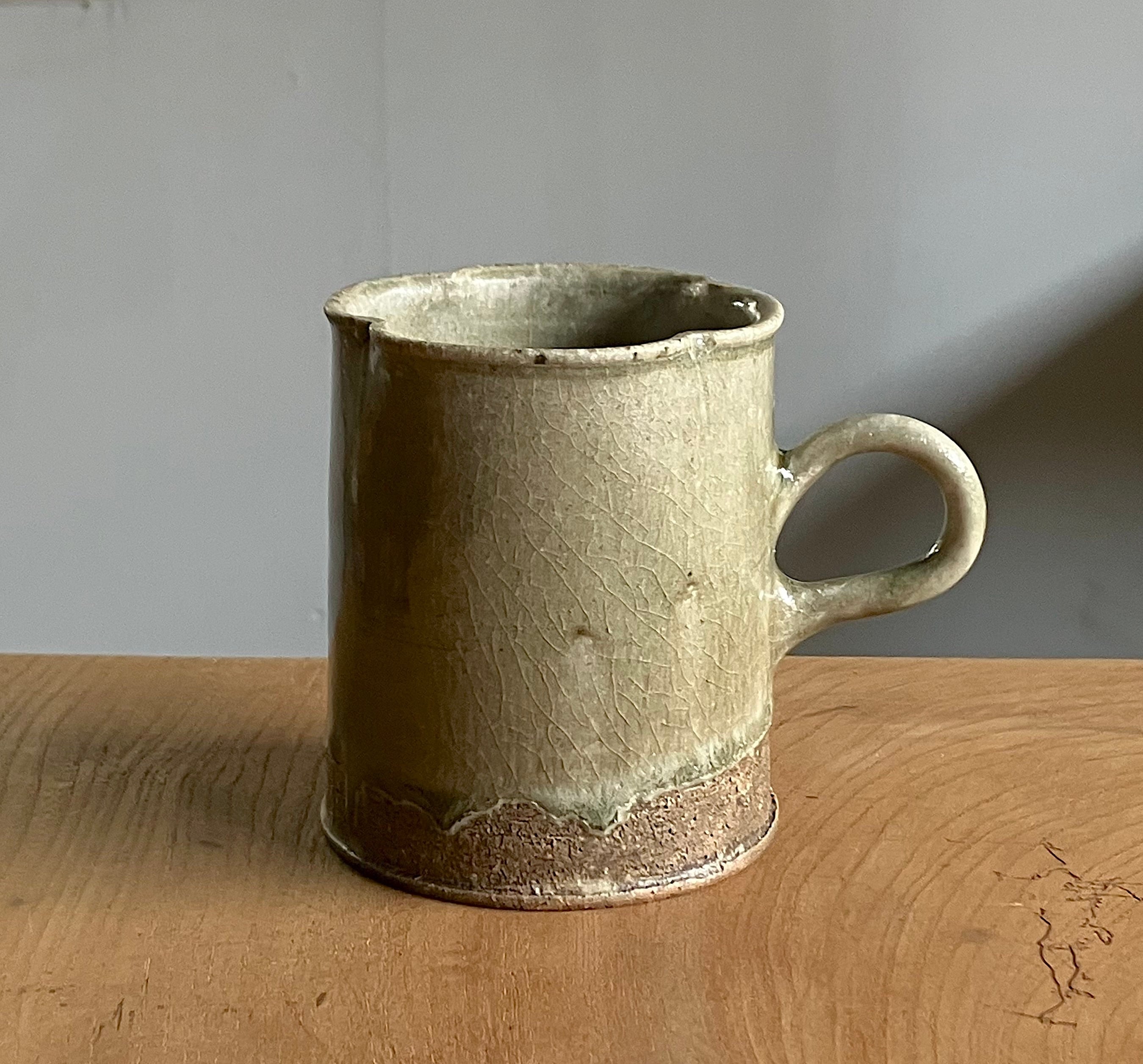 山脇將人 陶展 / 灰釉輪花筒カップ