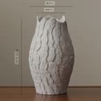 セラミック花瓶 チェンユエ 樹皮 テクスチャ ナチュラル 陶器 フラワーベース インテリア雑貨 オーガニック デザイン おしゃれ 北欧風 自然 装飾品 ホワイト
