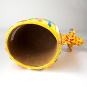 フォークアート 北東部 ブンバ・メウ・ボイ 黄色お花