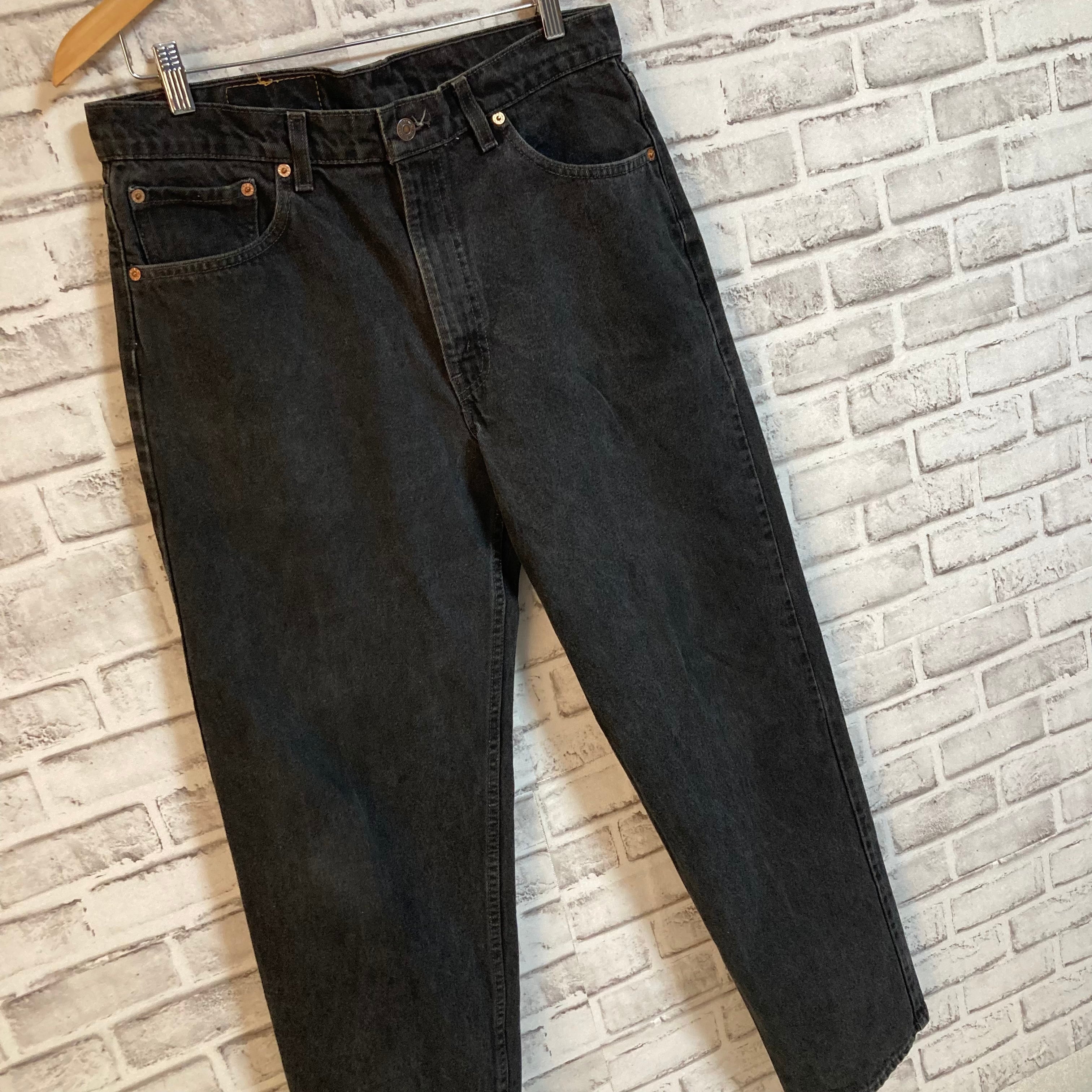 【Levi’s 550】W36×L32 Made in USA 90s Denim Jeans リーバイス 550 USA製 ブラックデニム ジーンズ  ジーパン リラックスフィット テーパード アメリカ USA 古着