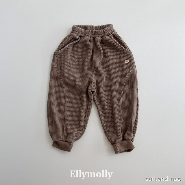取寄:ELLYMOLLY キングワッフルミントジョガーパンツ※送料無料