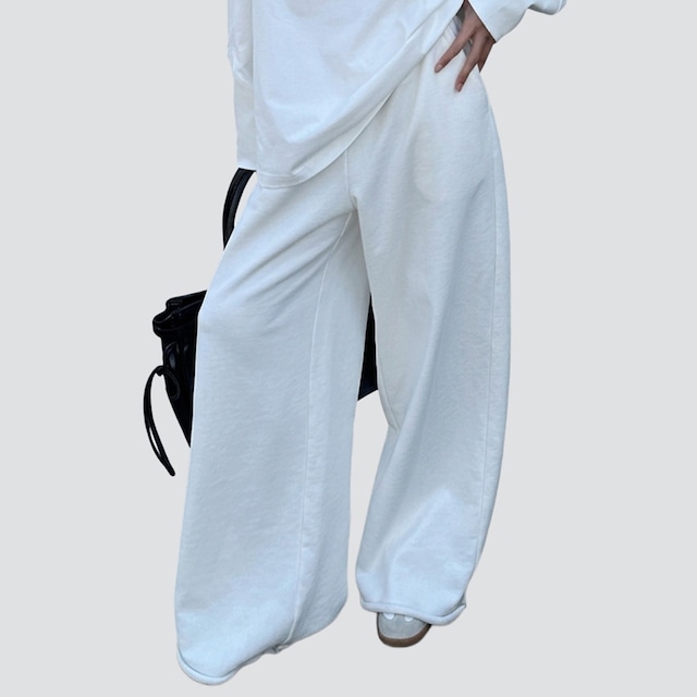 Wide silhouette sweat pants A00048