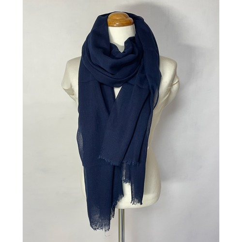 藍染オーガニックコットンストール/濃藍