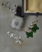 Petite Fleur（プティ フルール） – Long  ― 縦ラインですっきり魅せる 淡水パールとヴィンテージビーズ