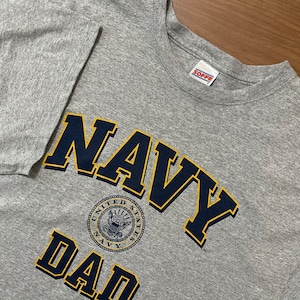 【SOFFE】NAVY DAD Tシャツ プリント ロゴ XL ビッグサイズ us古着