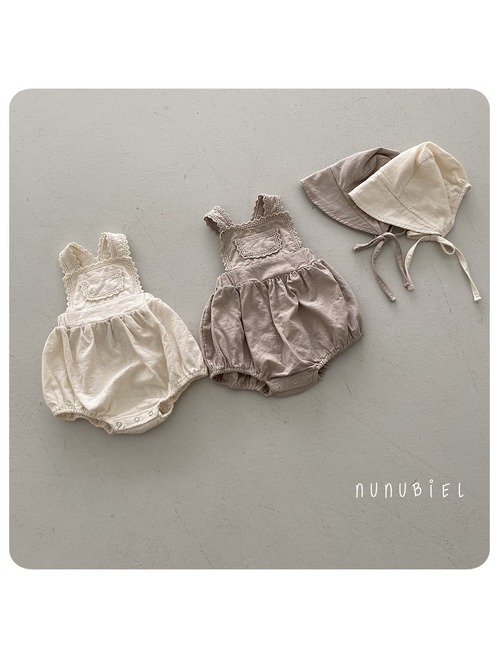 nunubiel  bebe milga rompers & bonnet